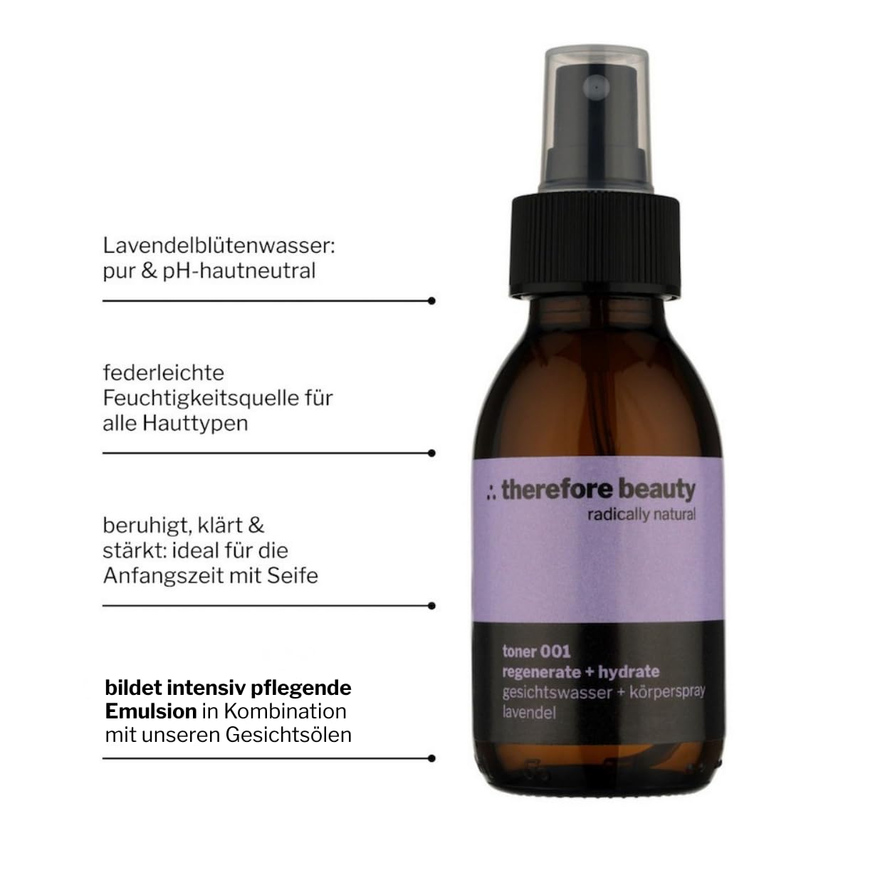 Hautruhe Anti Pickel Set gegen unreine Haut & Akne – Naturkosmetik Routine mit Aktivkohle Seife 100g, Lavendel Gesichtswasser 100ml & Schwarzkümmelöl Gesichtsöl 30ml für fettige Haut