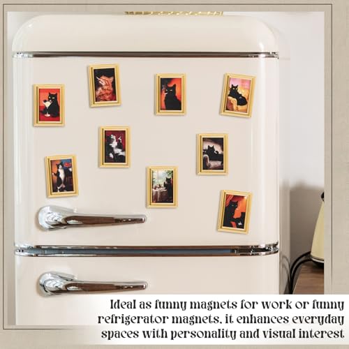 Set de 9 imanes decorativos de gato Lewtemi miniatura 6