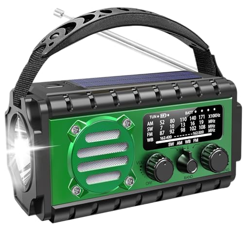 Radio d'urgence anti coupure de courant avec alarme SOS et lampe verte