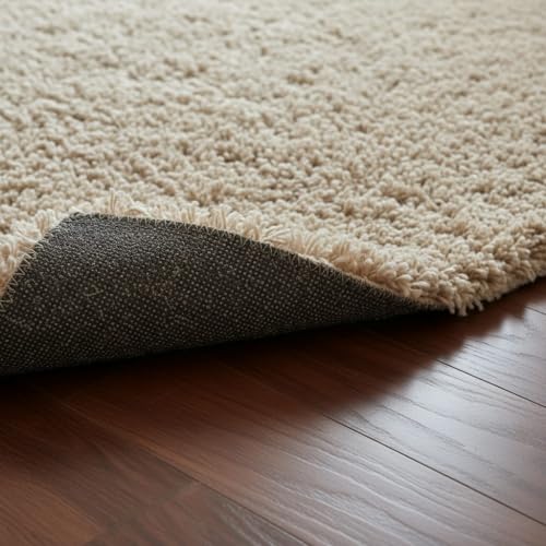 Image of Carpet for Hallway, Kitchen, and Modern Interiors, Cozy Shag Runner for Living Room, Entryway & Office Decor Size 3x5 feet Beige