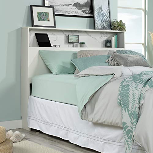 Sauder Hudson Court Full/Queen Headboard With Storag, Pearl Oak Finish #TOP3
