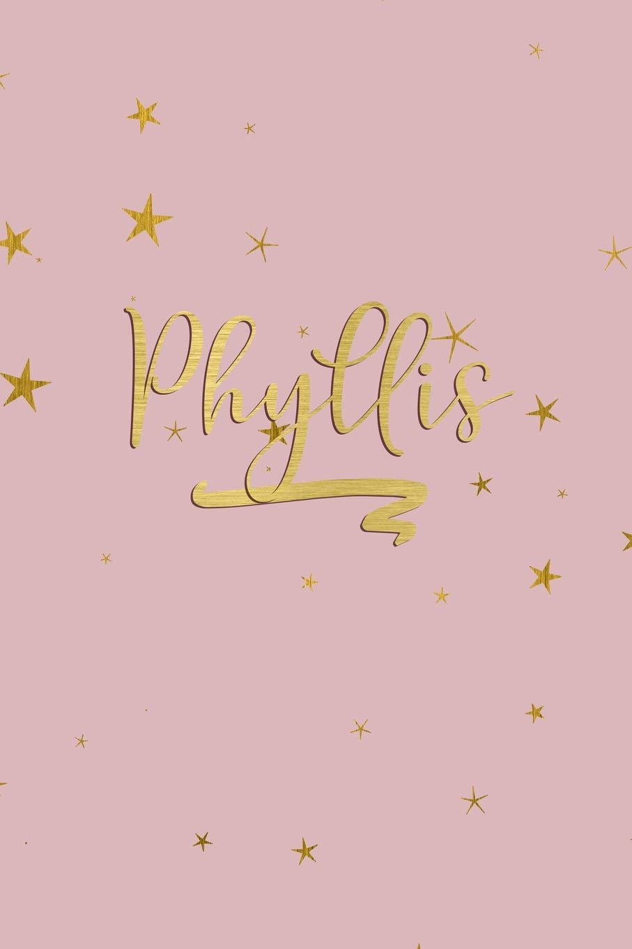Phyllis: Personalized Journal to Write In - Rose Gold Line Journal