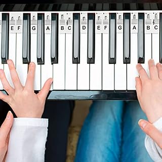 Guide de notes de piano amovible en silicone – Étiquettes réutilisables à 88 touches pour clavier de piano, pas besoin d’autocollants - Les Beatles, Paul McCartney, John Lennon, RIngo Starr, George Harrison Guide de notes de piano amovible en silicone – Étiquettes réutilisables à 88 touches pour clavier de piano, pas besoin d'autocollants – Image 4