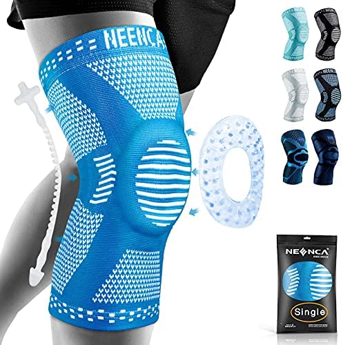 NEENCA Knee Brace,Knee Compression Sleeve Support with Patella Gel Pad & Side Spring Stabilizers,Medical Grade Knee Protector for Running,Meniscus Tear,Arthritis,Joint Pain Relief,ACL,Injury Recovery