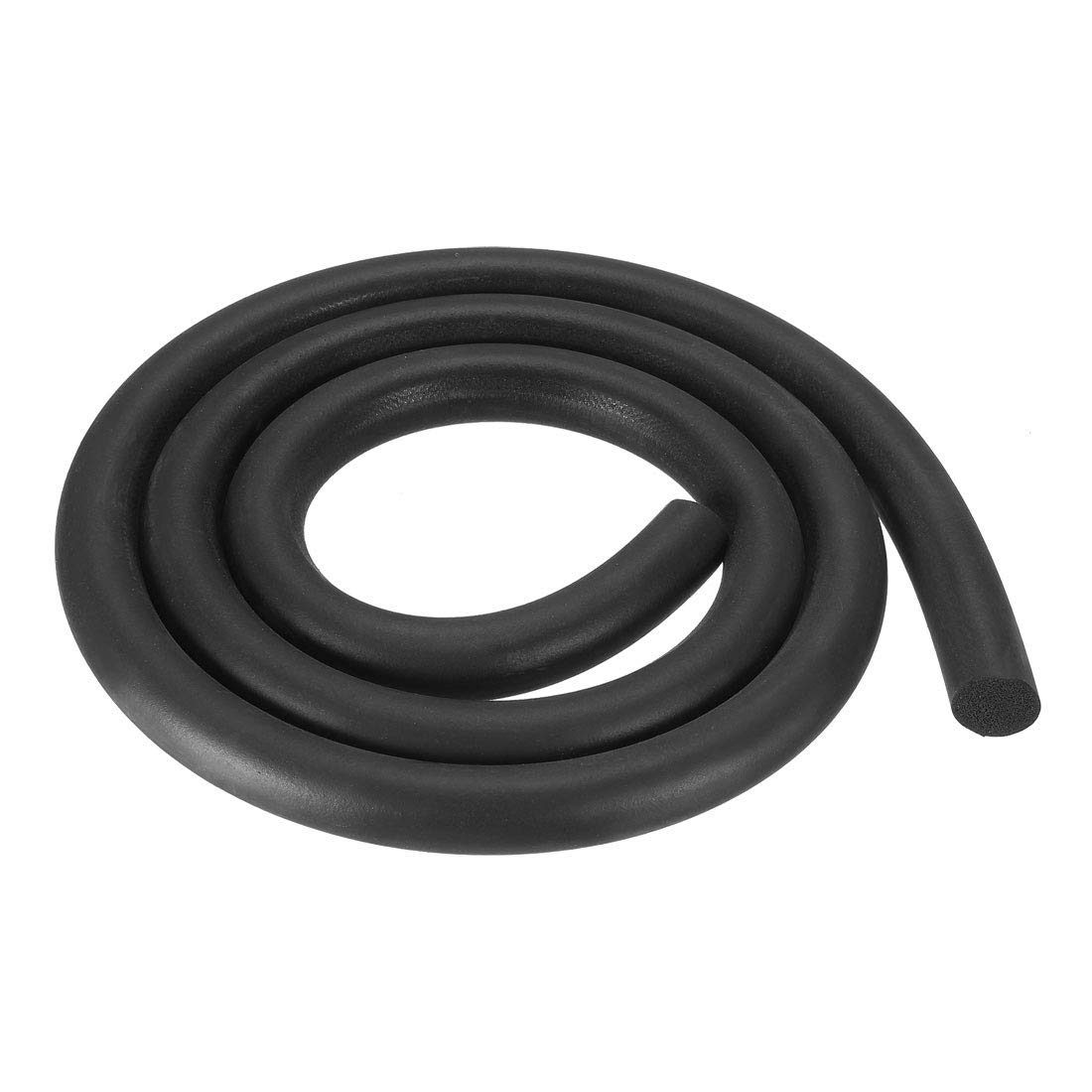 sourcing map Foam Rubber Seal Weather Strip 13mm Diameter 1 Meter Long Black