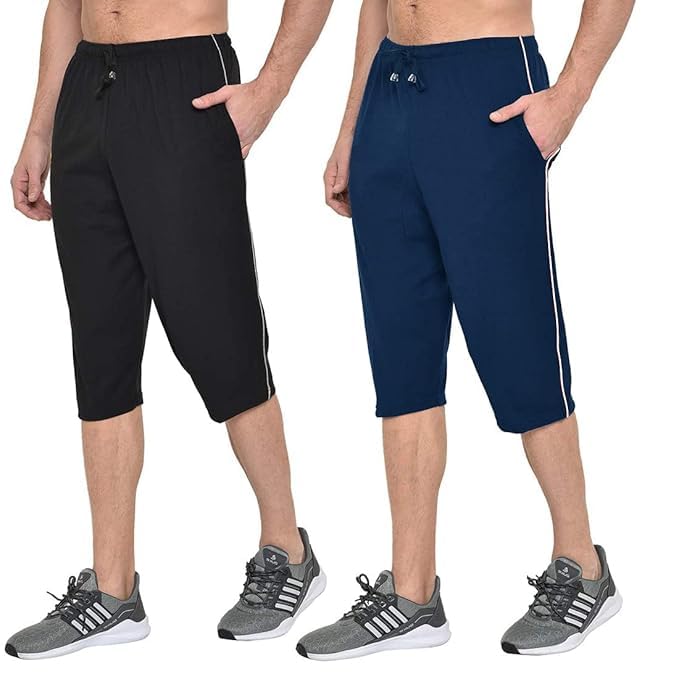 Capri for Men, Printed, Running Shorts, Three Quarte, Casual Lounge Short, Sleep Shorts, Pack of 2_-image-47