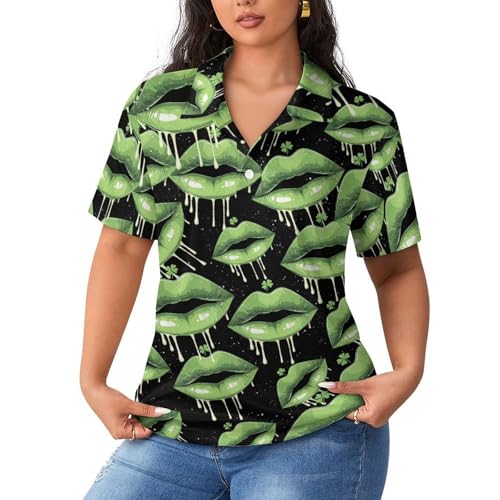 Polo de golf mujer St Day Patricks casual ligero evita el calor en tenis y paseo