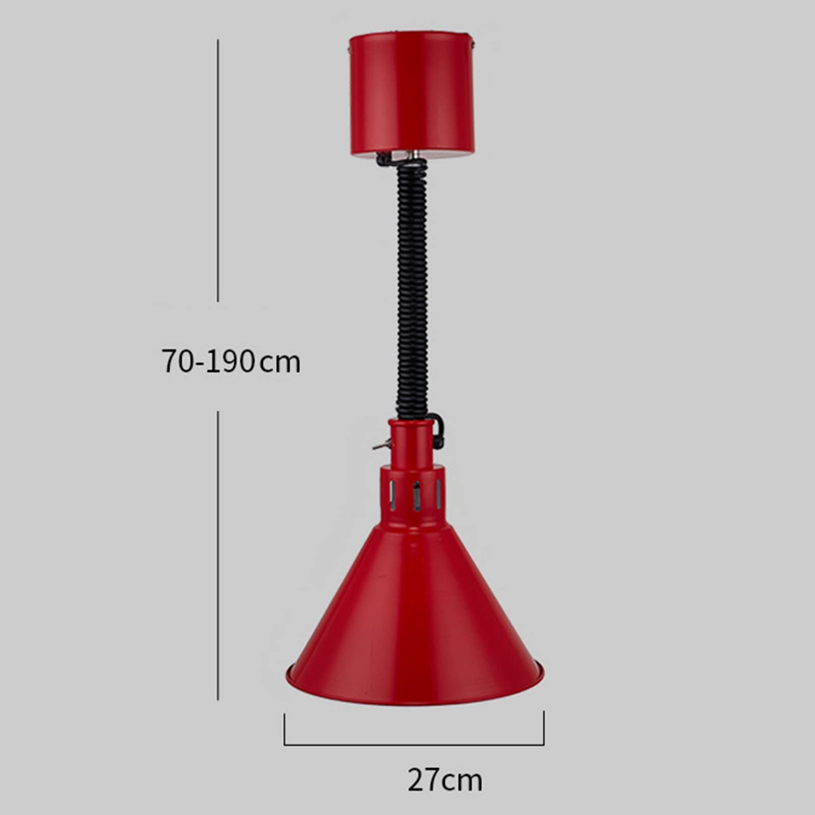 Lampada scaldavivande, scaldavivande Commerciale da 250 W, Lampada riscaldante Retrattile a Sospensione per Alimenti, per Forniture di ristorazione e Catering (G)