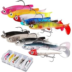 Pesca De Carpa Con Señuelo RYAN Kit Señuelos Pesca Suaves Cebos para Pesca Señuelos de Pesca Spinning Mar con Caja para Agua Dulce Agua Salada Carpa lubo