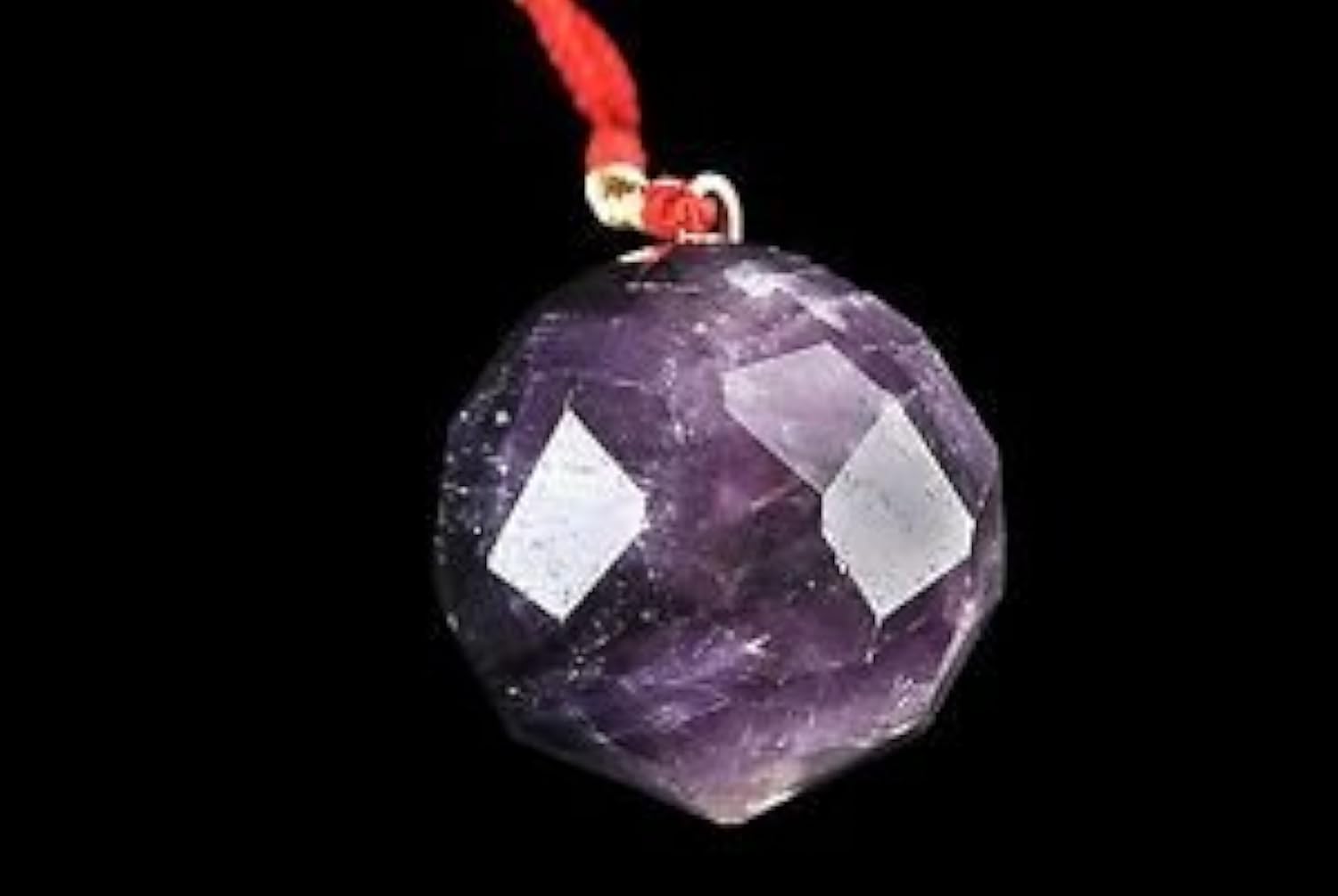 CRYSTALMIRACLE Beautiful Amethyst Gemstone Feng Shui Hanging Ball Reiki Dowsing Crystal Healing Wellness Home Office Gift Powerful Meditation Positive Energy Peace Meditation Aura Chakra Balancer