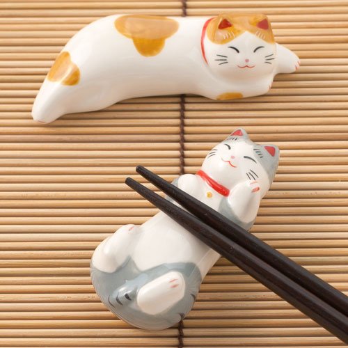 Amazon.co.jp: 薬師窯 うたたね猫箸置きセット(9492) : ホーム＆キッチン