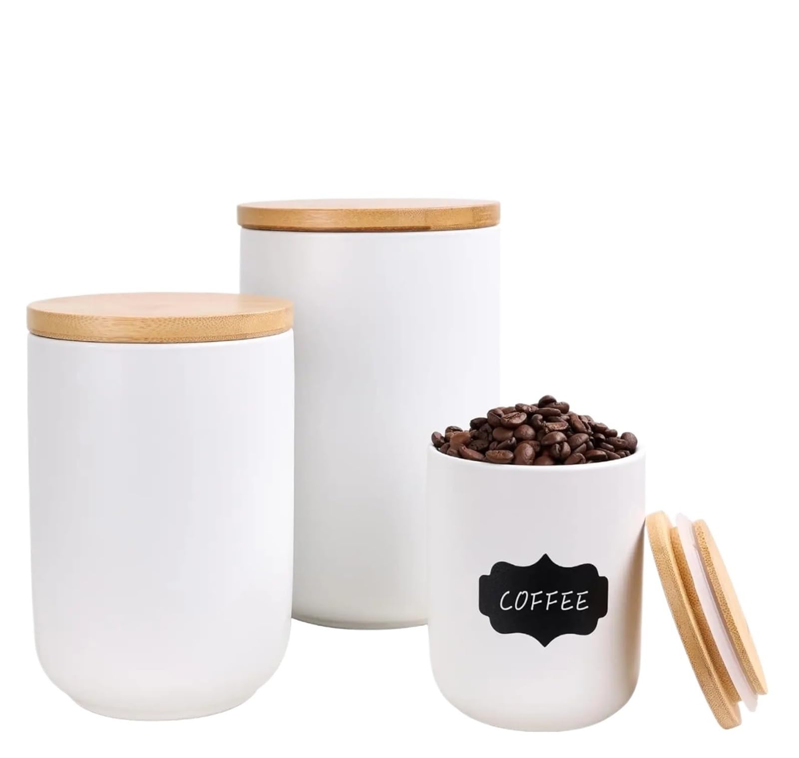 Juego De 3 Tarros Con Tapa Hermética Para Cocina