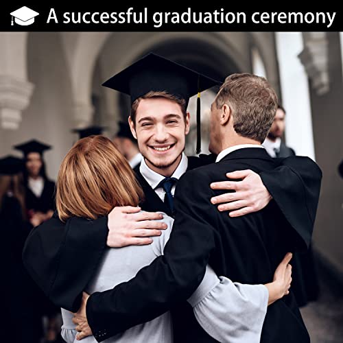 BOOSHMall Bachelor Hut, Abschluss Hut Doktorhut Graduation Hat Absolventenkappe Bachelor Absolventenhut für Abschlussfeiern vom Studium, Abitur, Hochschule, Universität - Schwarz