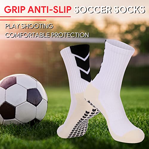 Soccer Socks - Anti Slip Youth & Mens Pairs - Hospital, Pilates & Running Athletic Socks2