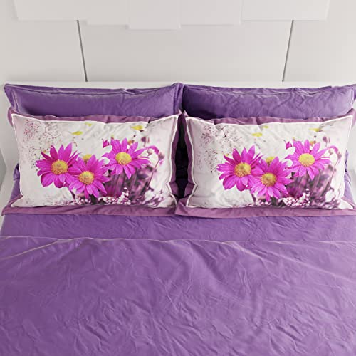 PETTI Artigiani Italiani, Bed Pillowcases, Pair of Pillowcases 50 x 80 cm, Pillow Case, Hypoallergenic Microfibre Pillowcases - Image 4