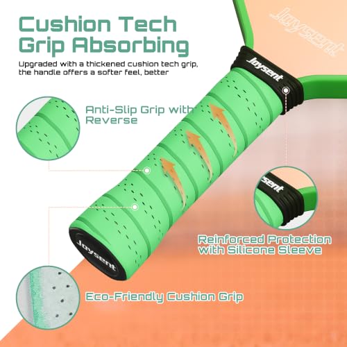 Image of Pickleball Paddles Set of 2, Lightweight Pickleball Racket for Beginner, USAPA Approved Fiberglass Surface Pickleball Set with Non-Slip Comfort Grip