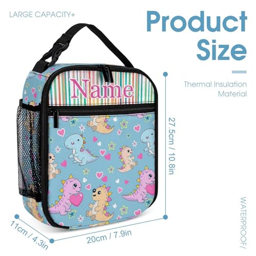 Custom Cute Dinosaur Backpack with Lunch Box & Pencil Case for Kids Girls Boys School Backpack 16 Inch4