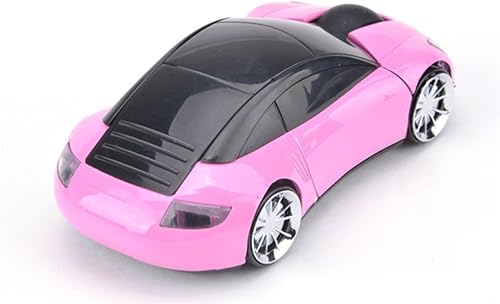 Miniatura 2 de 2.4GHz 3D Car Shape Ratón óptico inalámbrico USB Gaming Mouse con receptor para PC portátil (rosa)