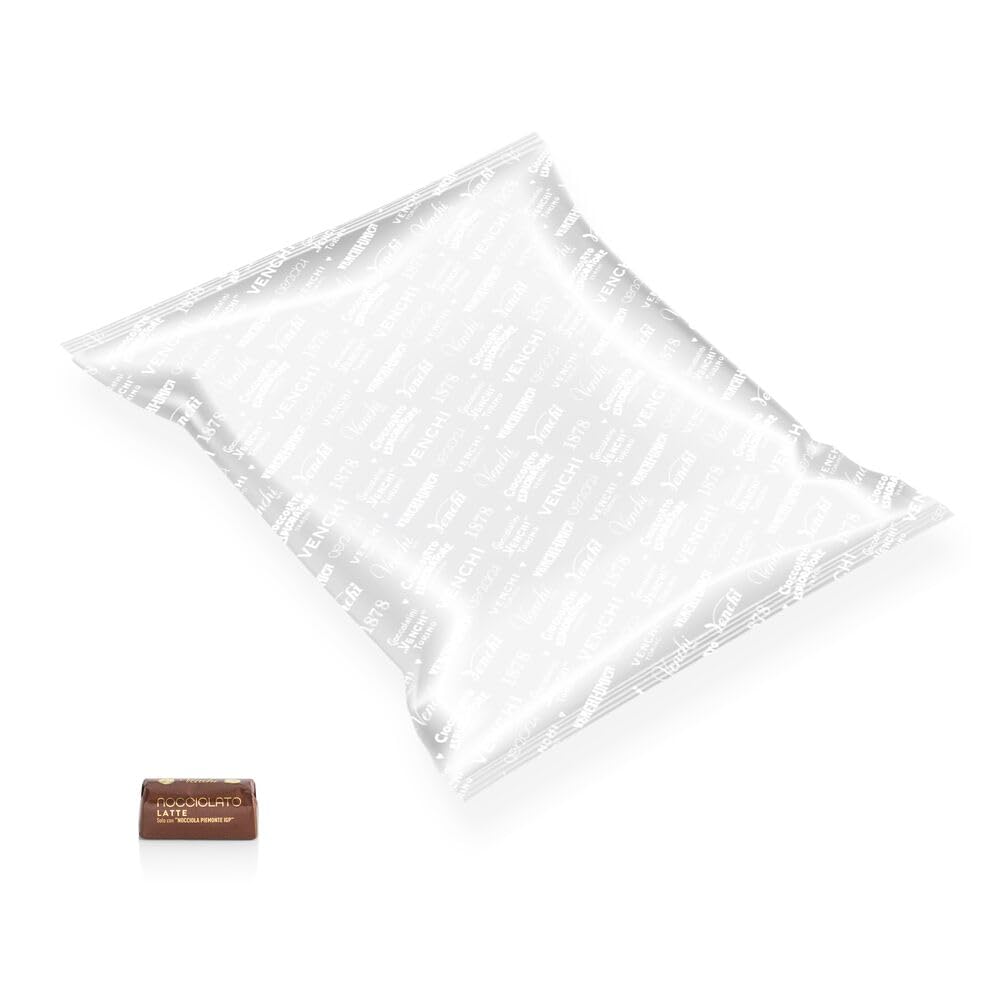 Venchi - Lingottino Nocciolato Latte - Cioccolatino con Nocciole Piemonte IGP intere, 1 kg - Senza Glutine