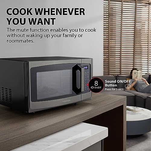 Toshiba-ML-SEM23PBS-Smart-Countertop-Microwave-Voice-Control-with-Alexa-Free-Recipe-in-APP-Kitchen-Essentials-Mute-Function-ECO-Mode-900W-09-Cu-Ft-With-106-Turntable-Black
