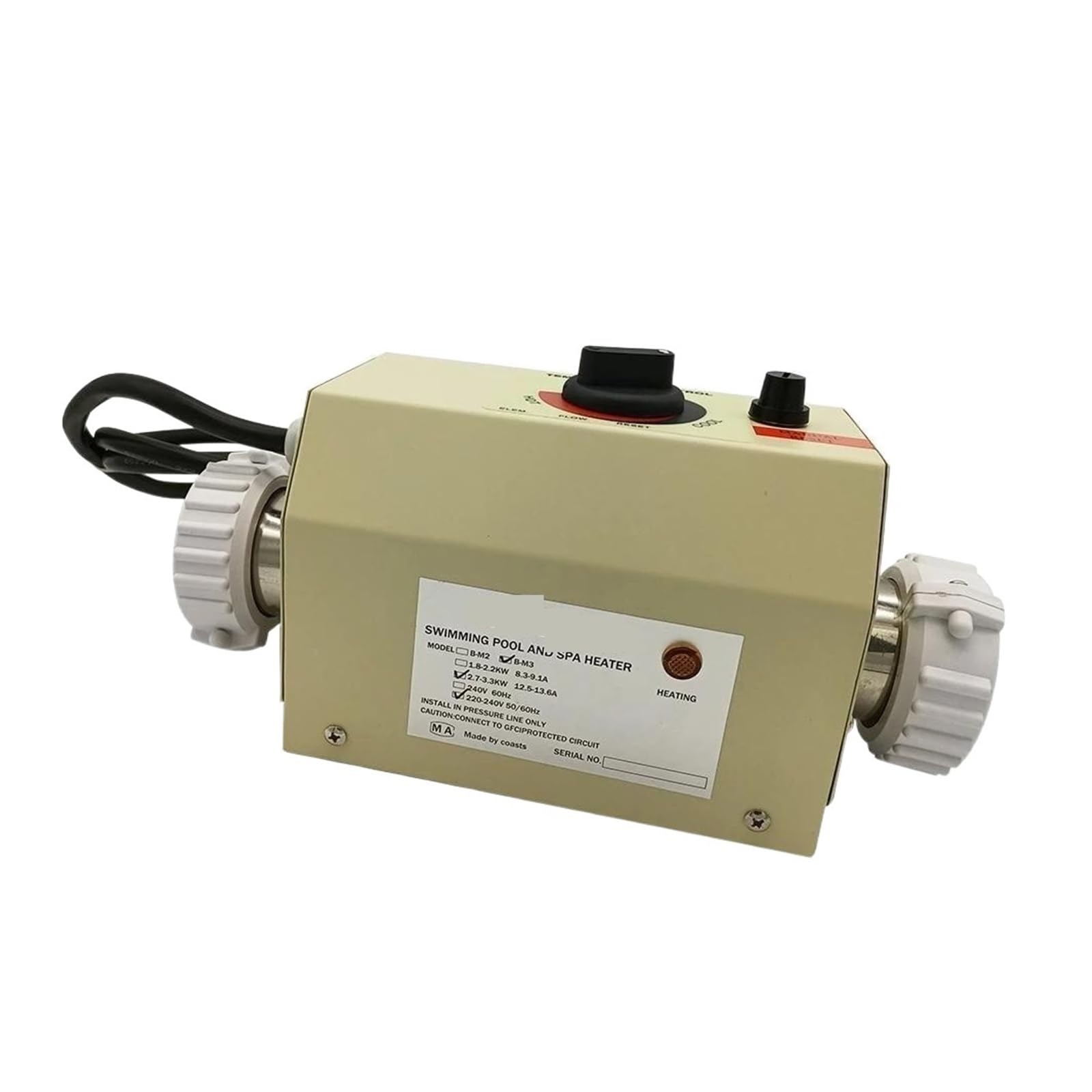 Podgrzewacz basenowy 3KW podgrzewacz basenowy elektryczny basen i wanna SPA ogrzewanie wody termostat akcesoria do basenów Basenowa pompa ciepła