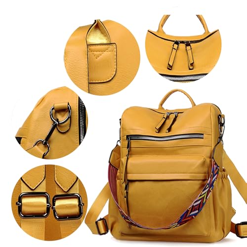 Image of Dora & Liz Womens Backpack Purse Leather Backpack Purse for Women Travel Fashion Backpack Designer Ladies Shoulder Bags