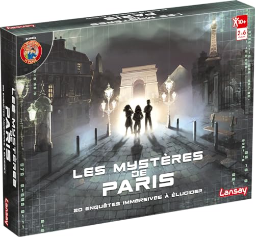 Lansay - Les MYSTERES DE Paris - Jeu de Société pour Enfants dès 10 Ans - 20 Enquêtes Immersives à Elucider - Jeu de Stratégie et Réflexion - A Jouer...
