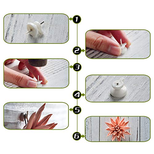 Alycaso Starfish Ceramic Flower Wall Décor Artificial 3D Flower Wall Art For Living Room Home Hallway Bedroom Kitchen Farmhouse Bathroom Dining Room, White, 4.33 Inch #TOP7