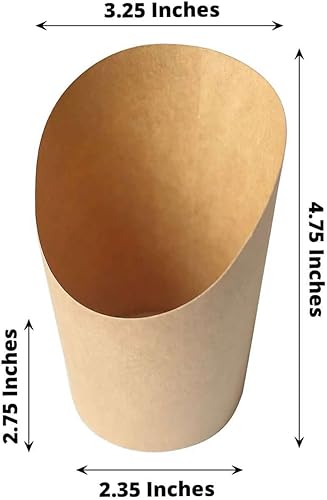 Miniatura 3 de Efavormart - Paquete de 50 unidades  Caja de palomitas de maíz de papel natural Kraft de 14 onzas, taza desechable con cono de aperitivo