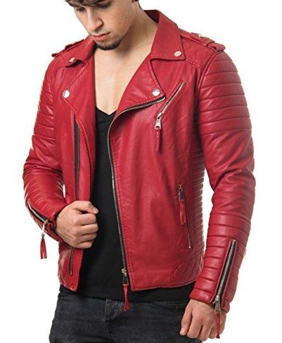 Leather Biker Jacket at Amazon 