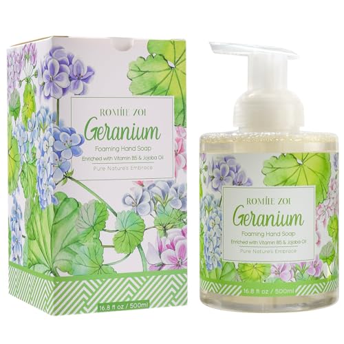 Image of ROMIIE ZOI Foaming Hand Soap, Geraniumt, 500ml / 16.8fl.oz | With Gift Box, Gentle cleansing, nourishes skin without drying