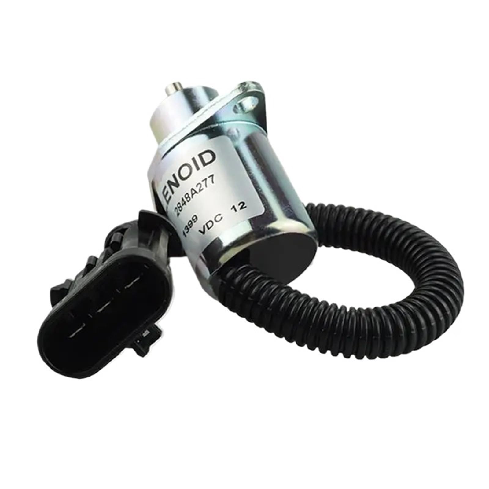 Válvula solenoide de cierre de combustible 2848A278 de 12 V para Caterpillar 246, 216 y 226, compatible con motores Perkins UB704. Solenoide de corte de combustible