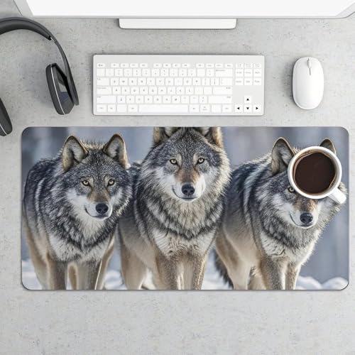 Mouse Pad protector de escritorio grande de goma blanca miniatura 5