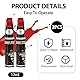 2 Stück Lackstift Rot 24Ml, Perfekte Deckkraft und schnelle Trocknung, Auto Lack Reparatur Gegen Kratzer und Steinschläge mit Pinsel und Dotting-Spitze, Kratzer Lack Reparatur für Auto