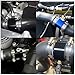 MINGABC Temperature Gauge Radiator Sensor Adapter with Hose Clamps Aluminum Black for Water Temp Joint Pipe (Blue, 40MM)