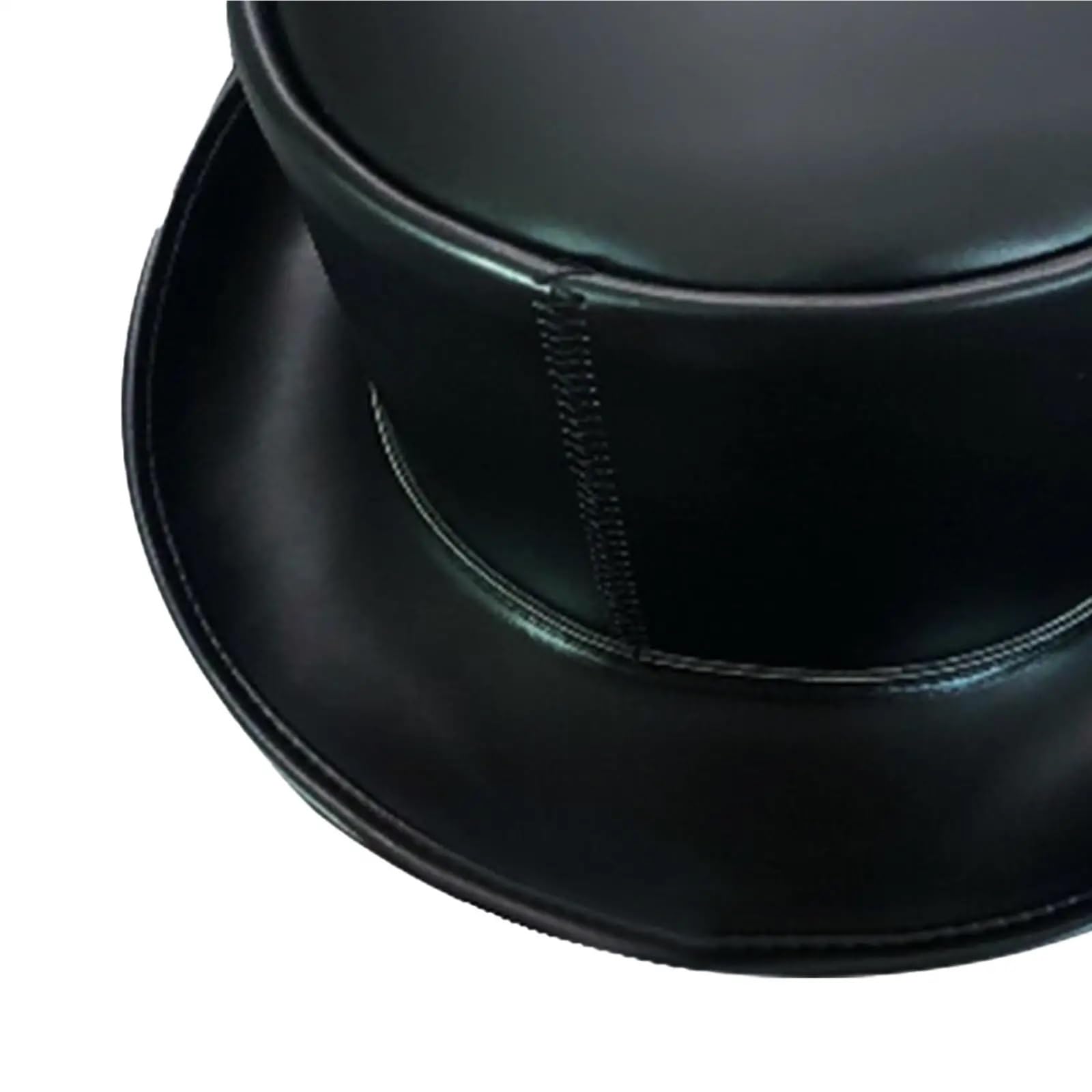 Sombrero de Copa Sombrero De Copa Hombres Mujeres Cuero De PU Adultos Sombrero De Copa For Fiesta Disfraces Viajes Discoteca(Brown)