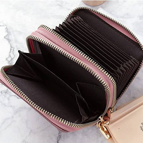 Purses for Women 1 pc Unisex 2 Layers Card Holder Leather Women Credit Cards Case Female Business Card Holder Wallet3