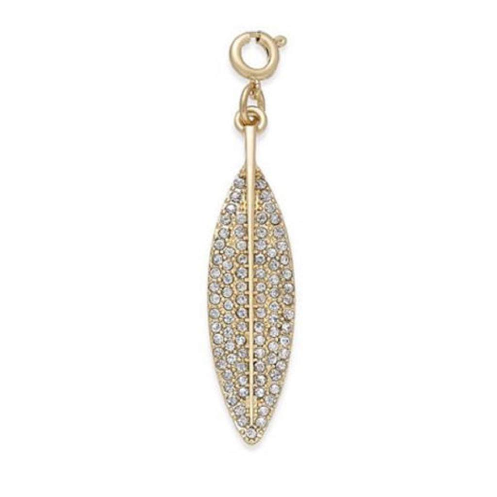 Inc International Concepts Gold-Tone Crystal Leaf Charm