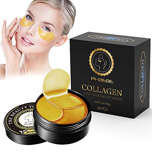 Under Eye Patches,PHOEBE 24K Gold Under Eye mask Bags Treatment Mask,Under Eye Mask