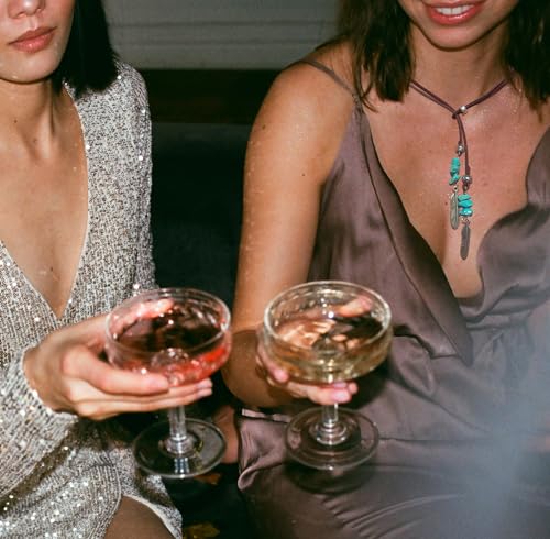 Turquoise Necklace, Vintage Lariat Necklace for Women, Boho Turquoise Choker Necklace Feather Pendant with Leather Cord, Handmade Western Style Jewelry4