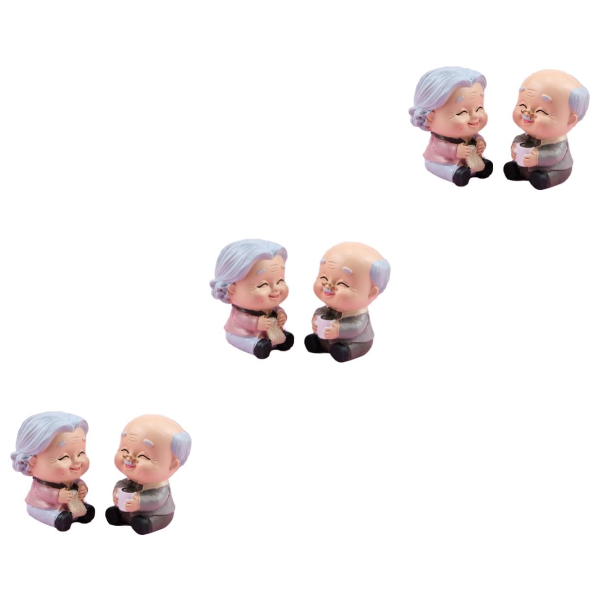Alipis 6stücke Resin Cake Topper Für Ältere Romantische Tortenfiguren Hochzeits Und Geburtstagsfeier Dekoration Für Kuchen Zuhause Und Auto Lebensmittelecht Gerüche