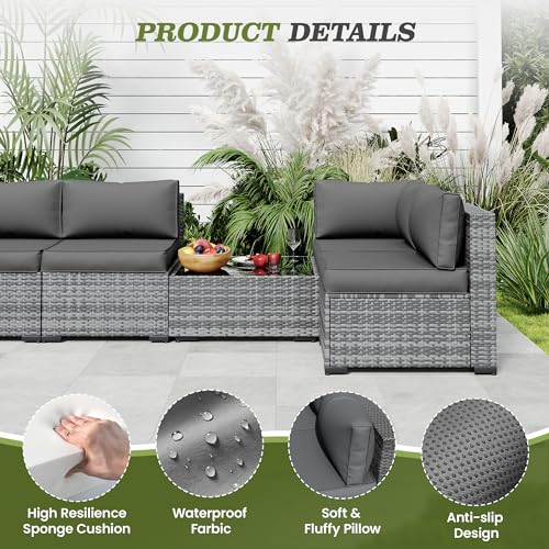 Amopatio Outdoor Cushions For Patio Furniture Replacement, Patio Furniture Cushions, Deep Seat Patio Cushions thumb #3