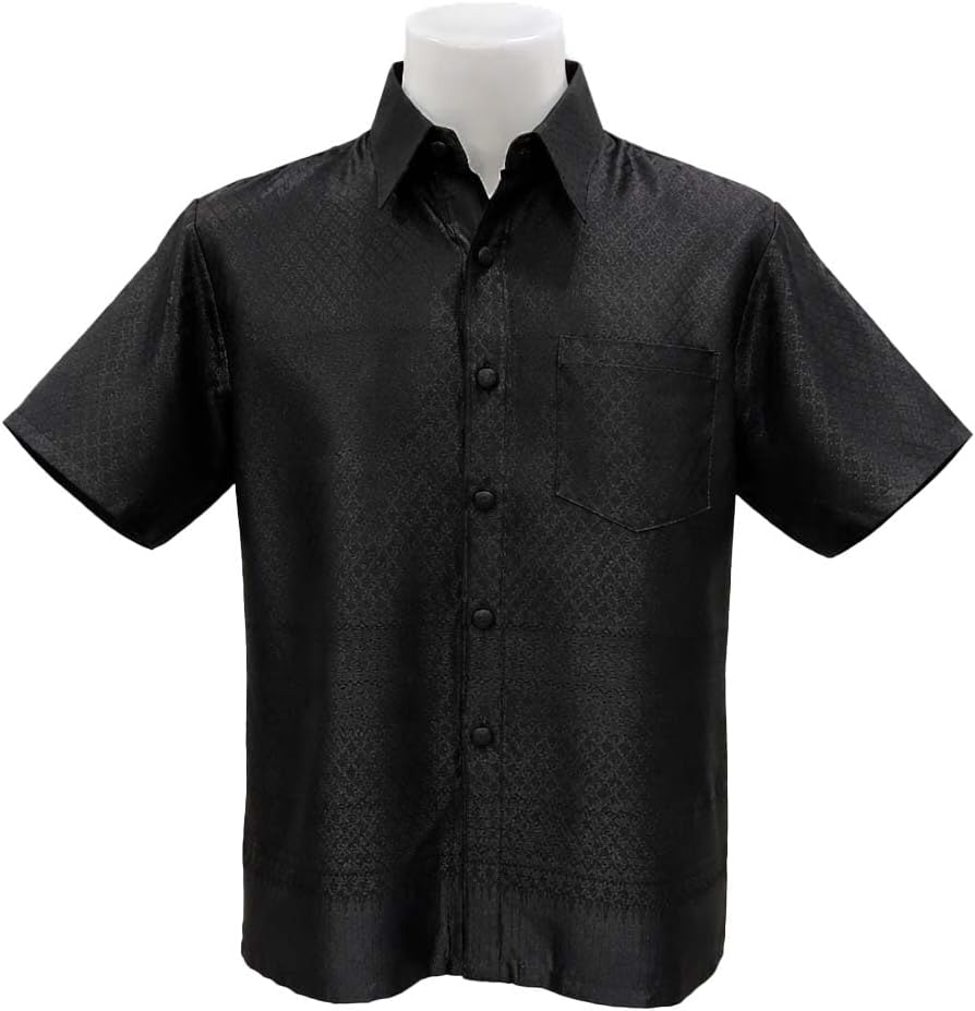 SIAM Regal Thai Wedding Shirt Men, Chut Thai Traditional Clothing, Thai Silk Groom Attire, Formal Ethnic Wear