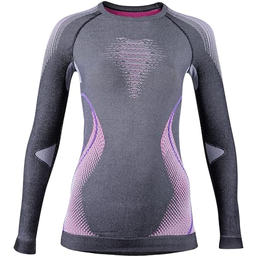 UYN �E�B�� ���f�B�[�X �X�L�[ �C���i�[ �V���c U100019 Evolutyon Melange Thermal Jersey G980 Anthracite Melange/Raspberry/Purple