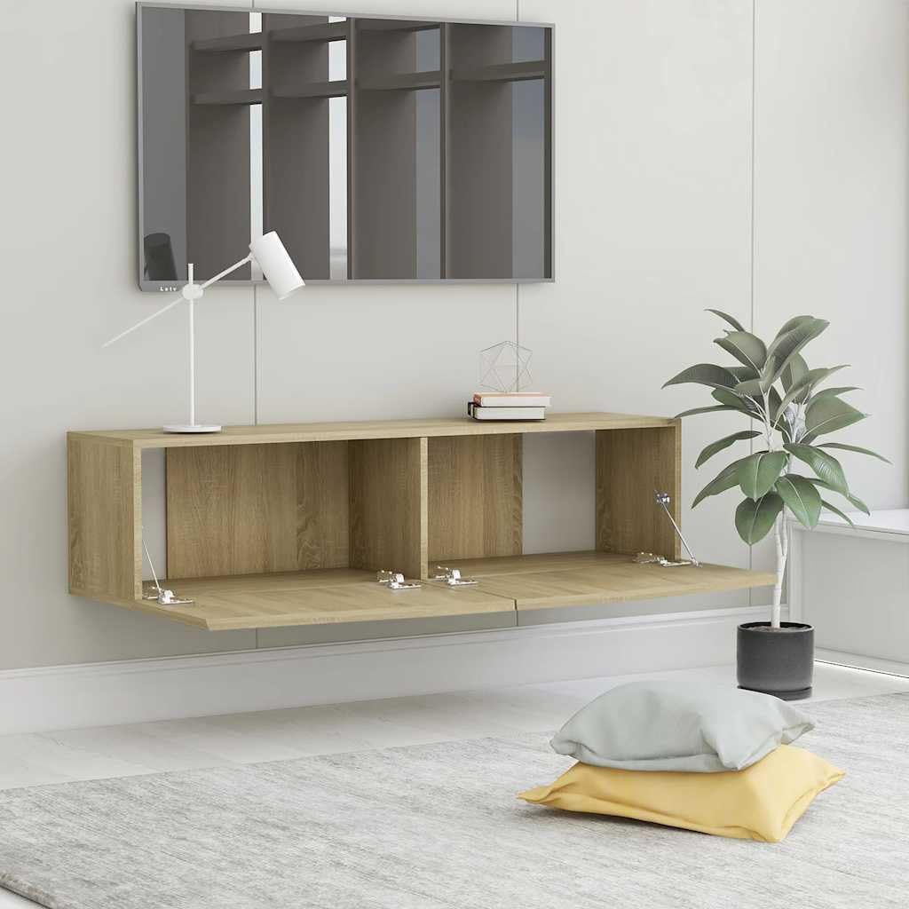 Générique Sonoma dębowa szafka pod telewizor 120x30x30 cm drewno inżynieria