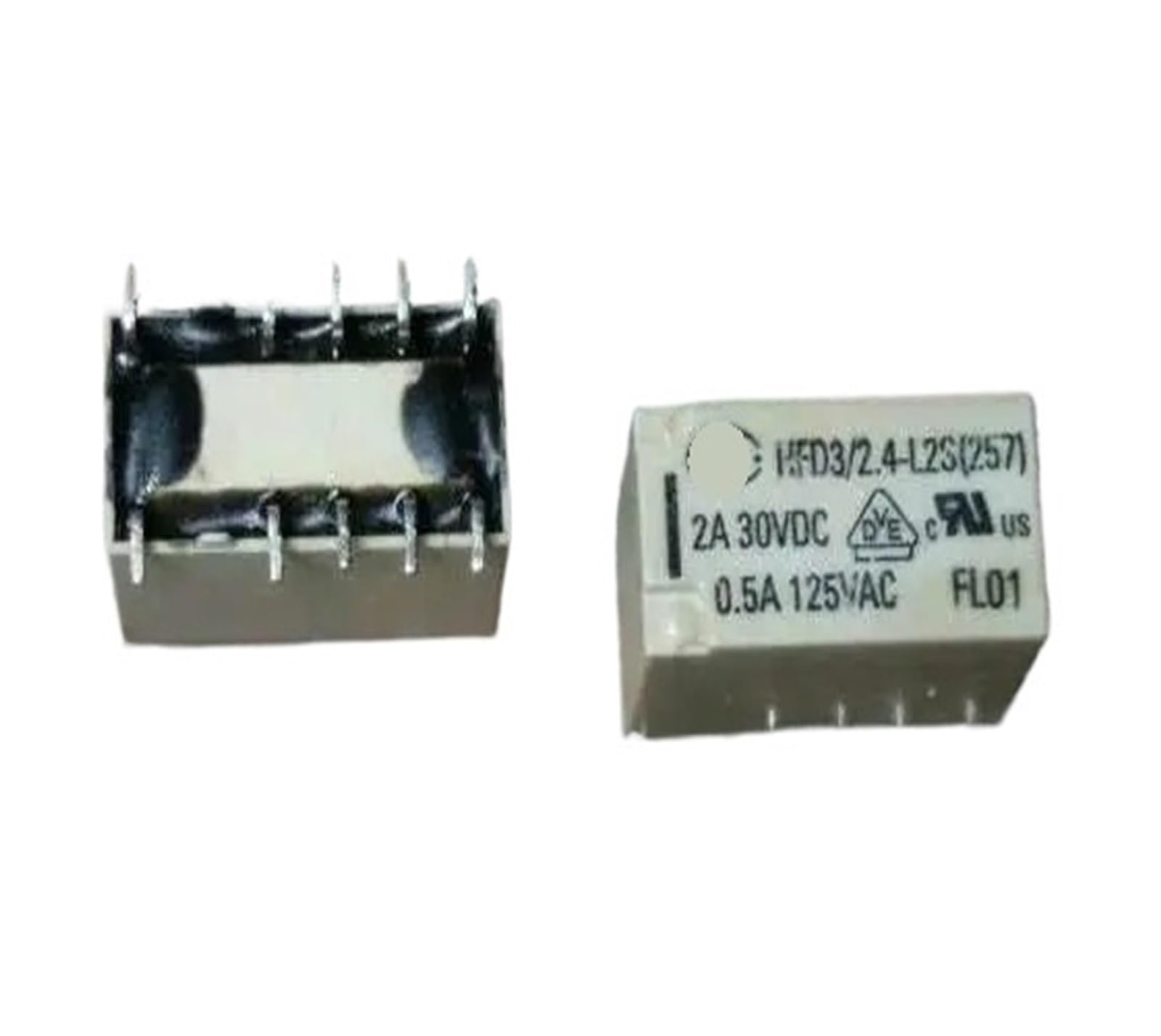 Yzwrwrmktb One Color 1Pc Hfd3 2.4-L2s(257) (Tx2-L2-2A) Relay 10Pins
