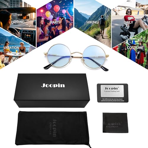 Image of Joopin Small Round Sunglasses Hippie Circle Sun Glasses UV400 Protection