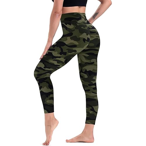 High Waisted Leggings for Women - No See Through Tummy Control Cycling Workout Yoga Pants with Pockets Reg & Plus
