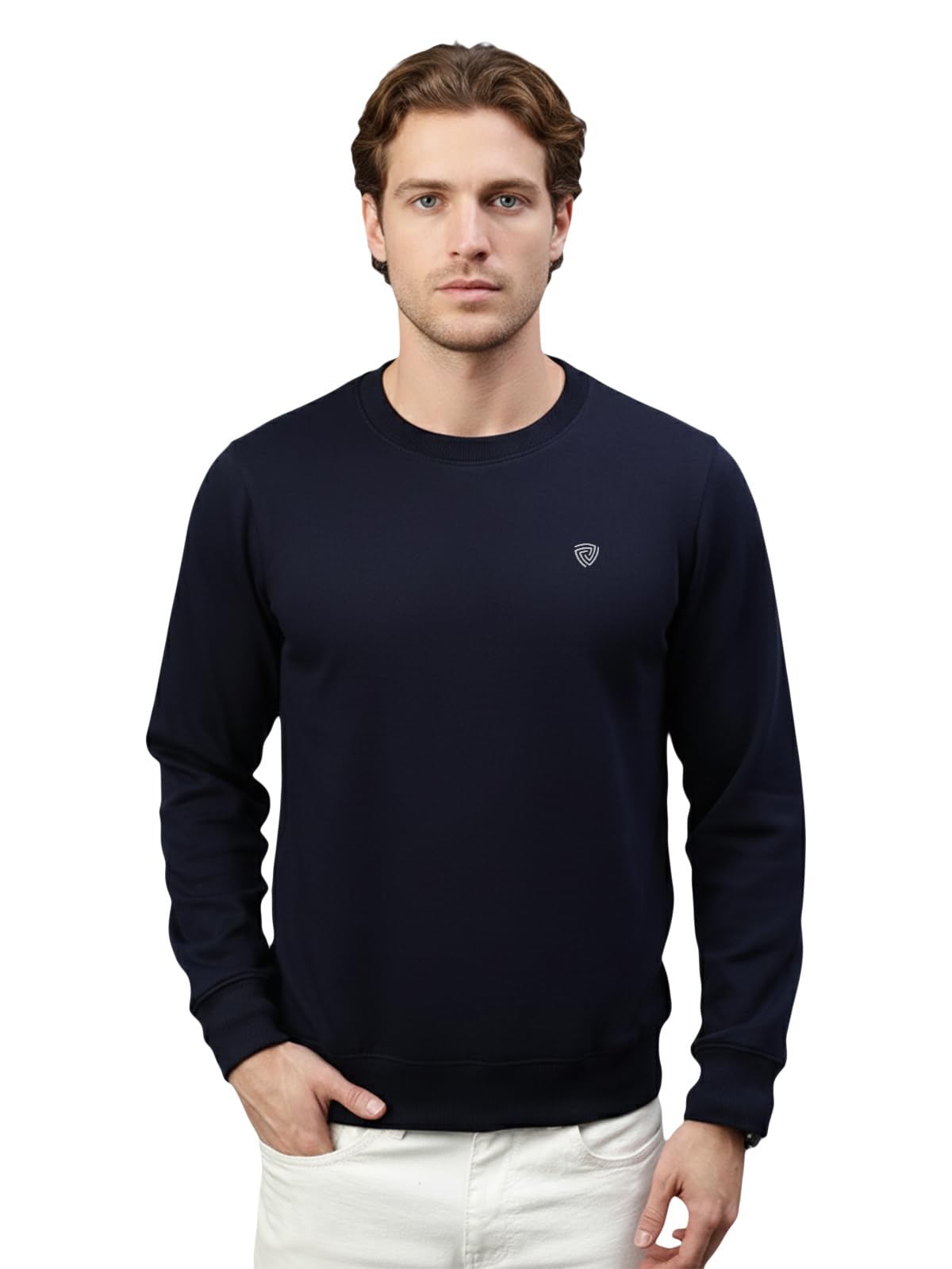 Men's Cotton Blend Casual Crew Neck Sweatshirt with Stay Warm Treatment ||Sweatshirts for Men