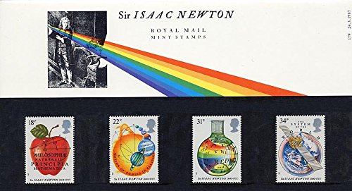 Sir 1987 isaac Newton Royal Mail Kit presentazione francobolli